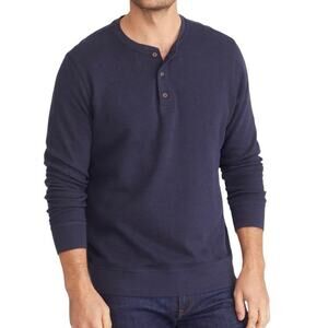 NWT Untuckit Men’s Veneroso Henley Sweatshirt Navy Blue Size XXXL